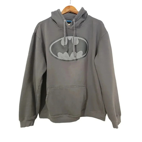 DC Comics Batman Dark Knight Hoodie Gray Size XXL - Picture 3 of 7